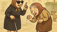 Banc: Două babe chioare mergeau pe stradă…